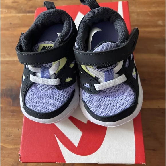 Nike Free Run 2 (TDV) Black Lavender Toddler Shoes DA2692 500 Size 5c New In Box - Picture 1 of 6